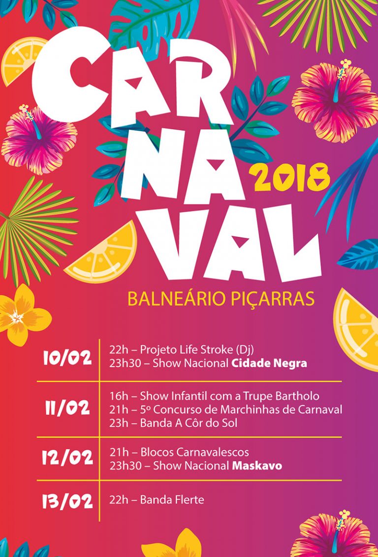 Cidade Negra e Maskavo marcam o carnaval 2018 de Balneário Piçarras