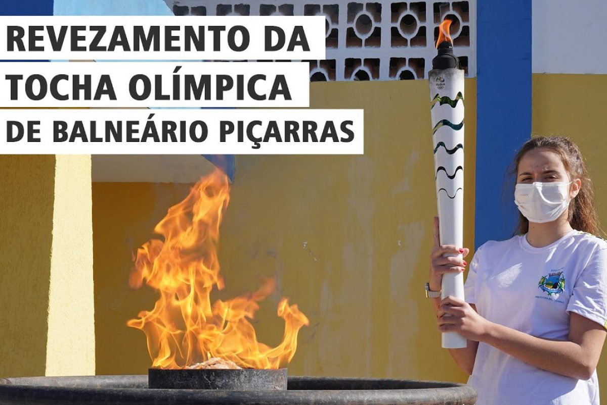 Revezamento da Tocha Olímpica em Balneário Piçarras (SC)